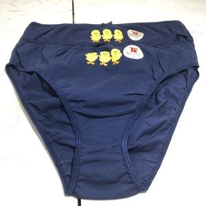 Panties Easter Chicks Blue  TE Panties Two Matching Pairs 100% Cotton XXL New